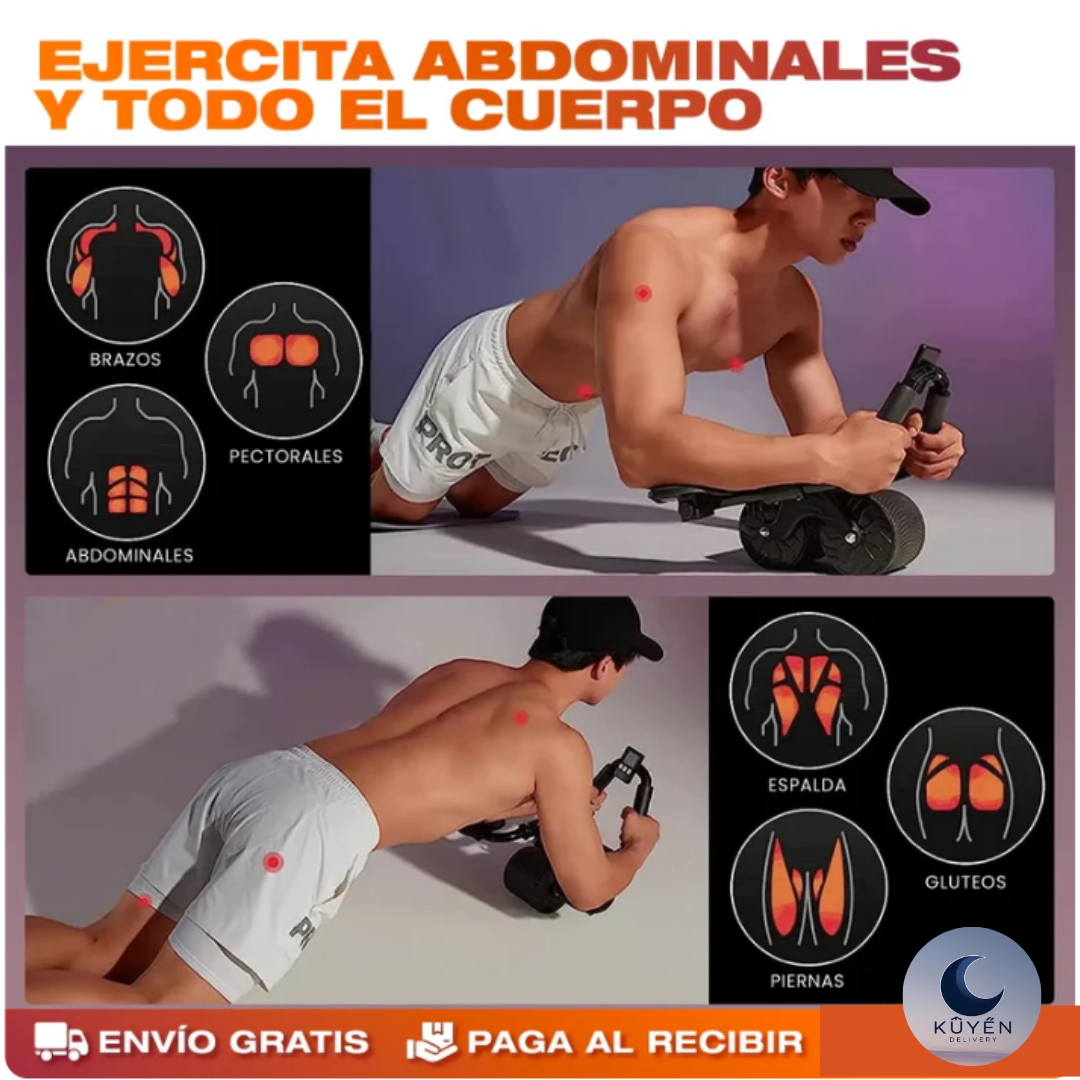 Rueda Abdominal Soporte Con Auto Rebote