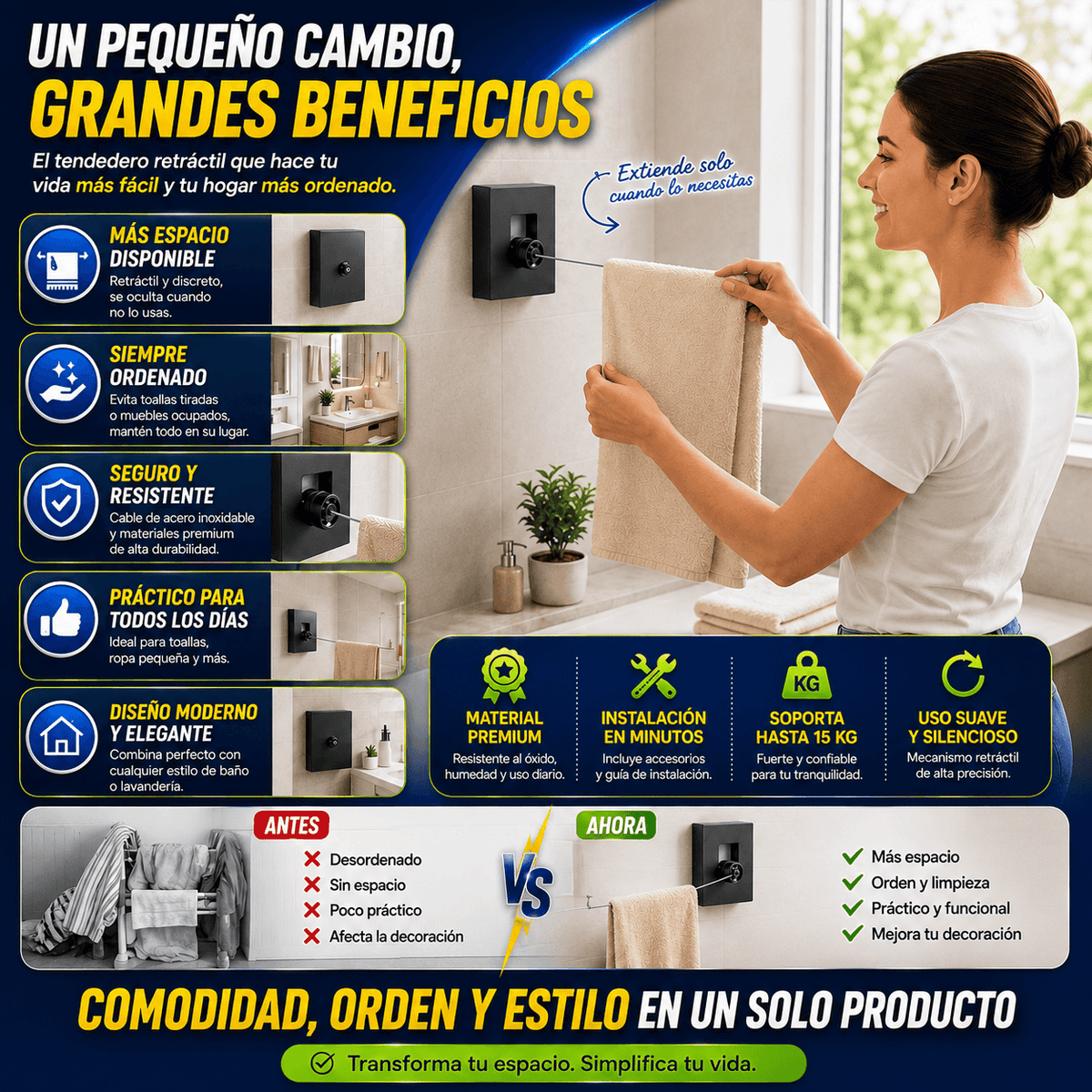 Tendora™ - Seca tu ropa y libera espacio