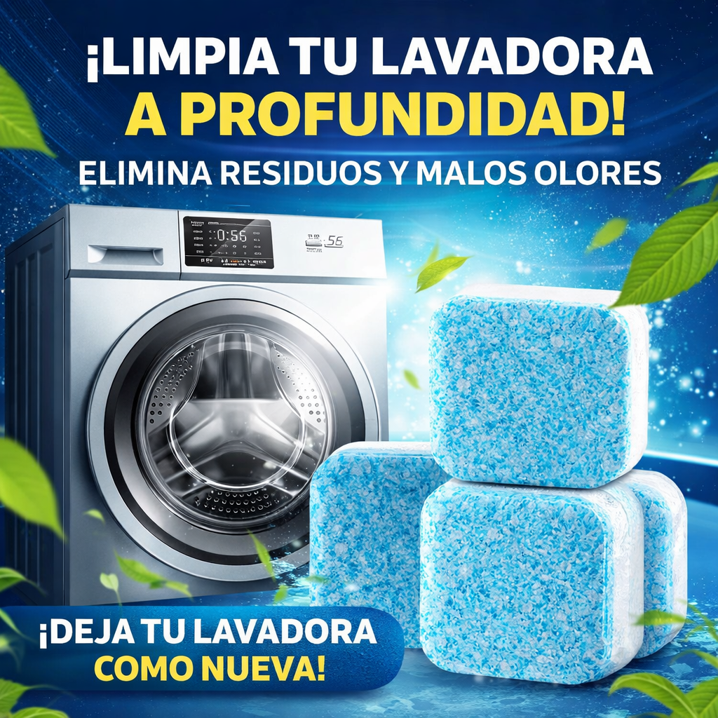 WashClean™ - 12 Pastillas Limpiadoras Para Lavadoras