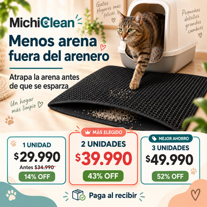 MichiClean™ - Menos arena fuera del arenero