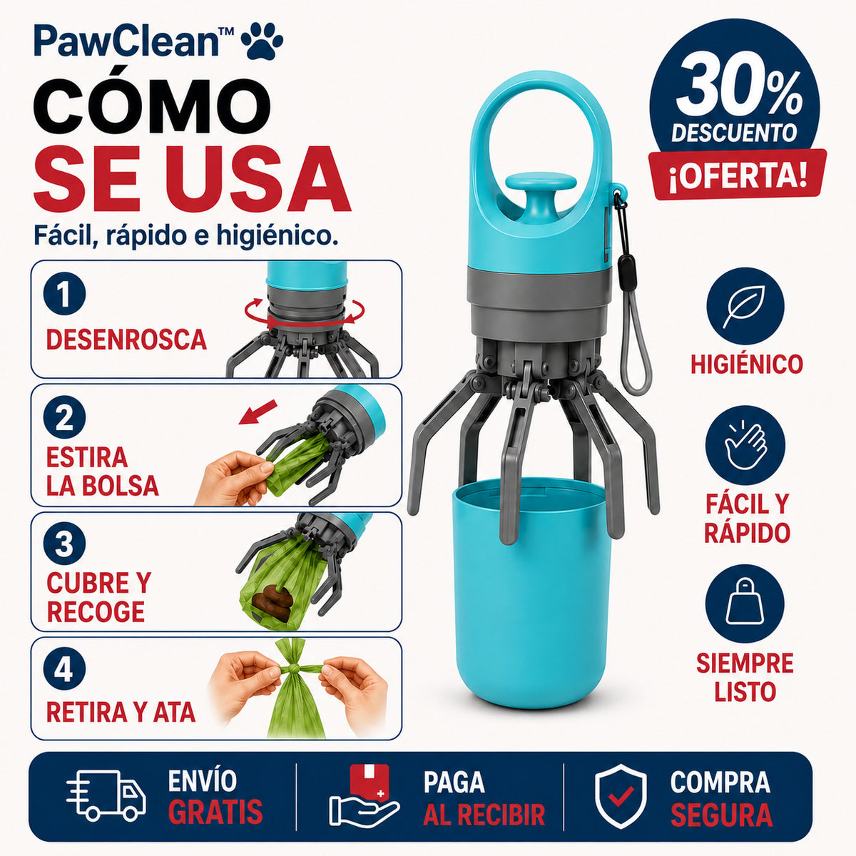 PawClean™ - Recoge sin tocar ni ensuciarte