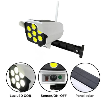 Foco Led Solar Tipo Camara - Ahorra sustos, ahorra dinero