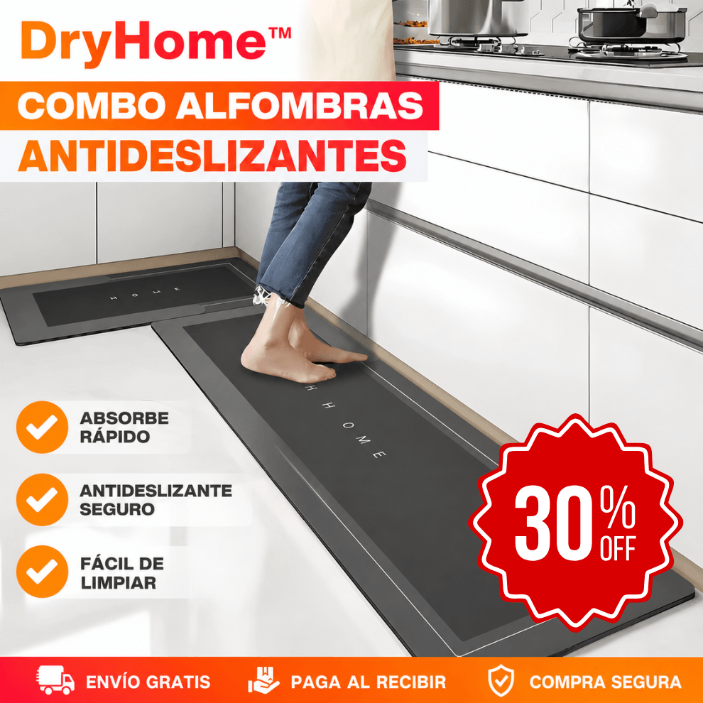 DryHome™ (Combo 2 tapetes) - Absorbe derrames y evita deslizamientos