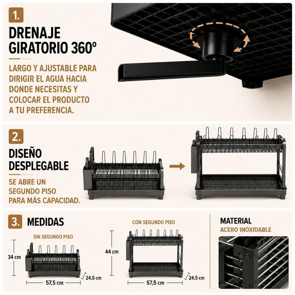 Aqualift™ - Ordena y seca más en menos espacio