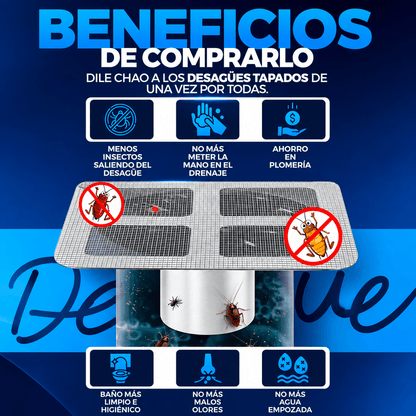 DrenaFix™ - Retiene pelos antes del desagüe