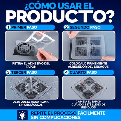 DrenaFix™ - Retiene pelos antes del desagüe