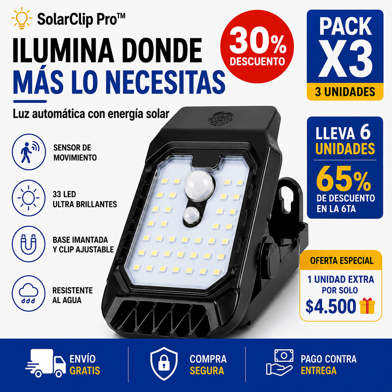 LumiClip Pro™ (PACK X3) - Ilumina amplio sin cables