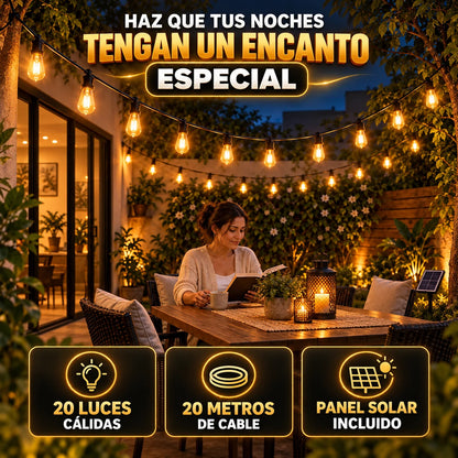 Lúmina™ - 20 metros de luz cálida sin enchufes