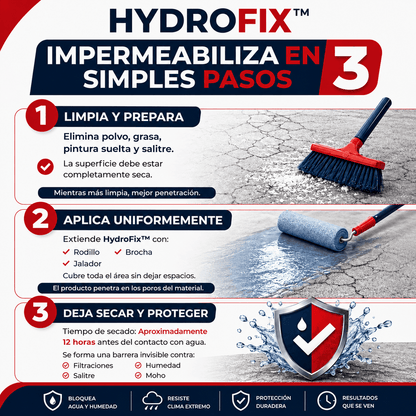HydroFix™ - Sella goteras y evita filtraciones