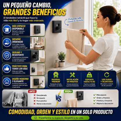 Tendora™ - Seca tu ropa y libera espacio