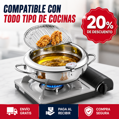 FryPro™ - Fríe, escurre y controla el calor