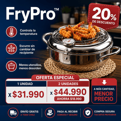 FryPro™ - Fríe, escurre y controla el calor