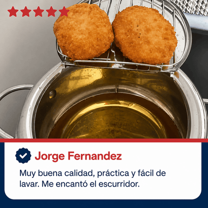 FryPro™ - Fríe, escurre y controla el calor