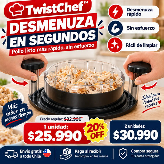 TwistChef™ - Desmenuza rápido y sin esfuerzo