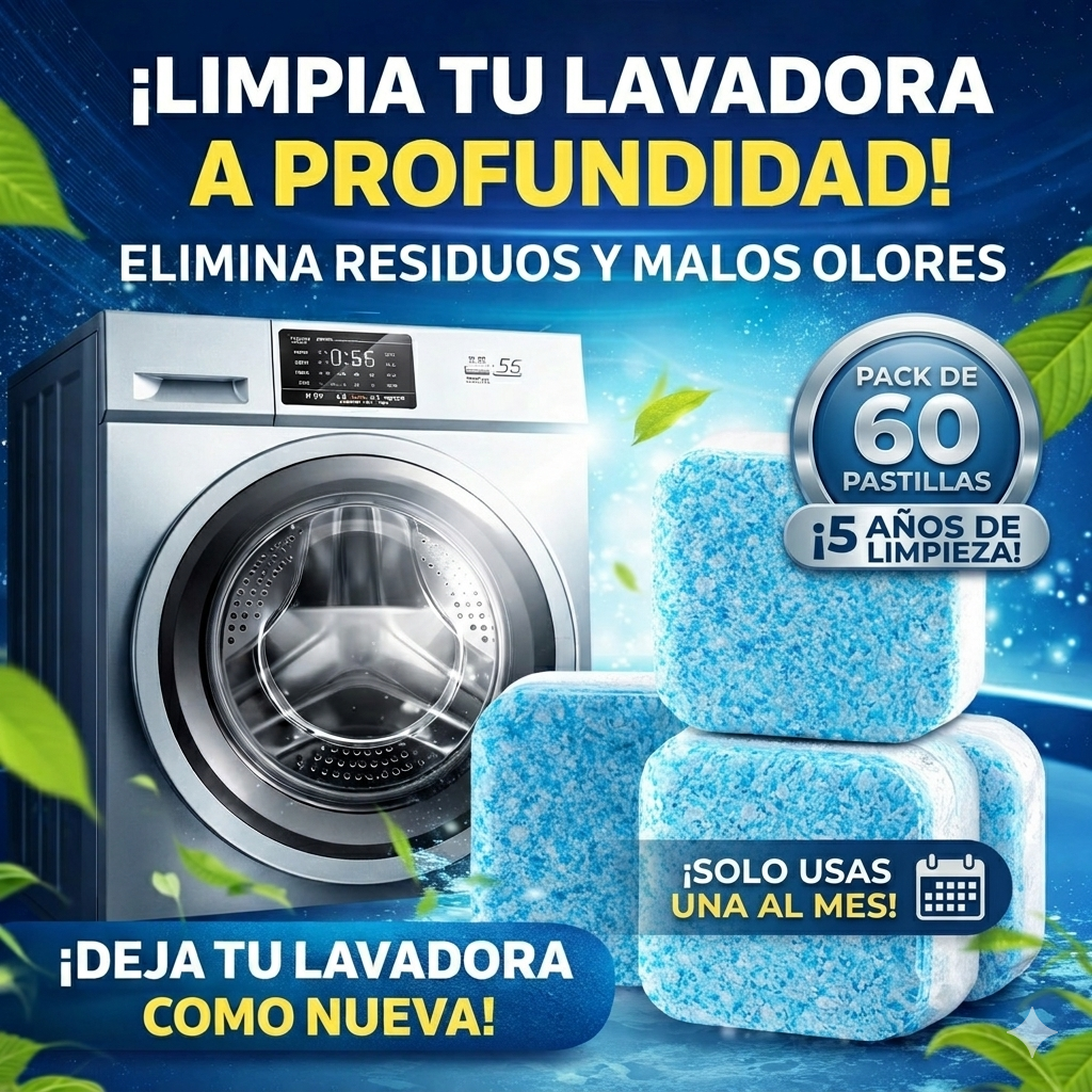 WashClean™ Pack 60 Pastillas - Elimina malos olores y suciedad oculta