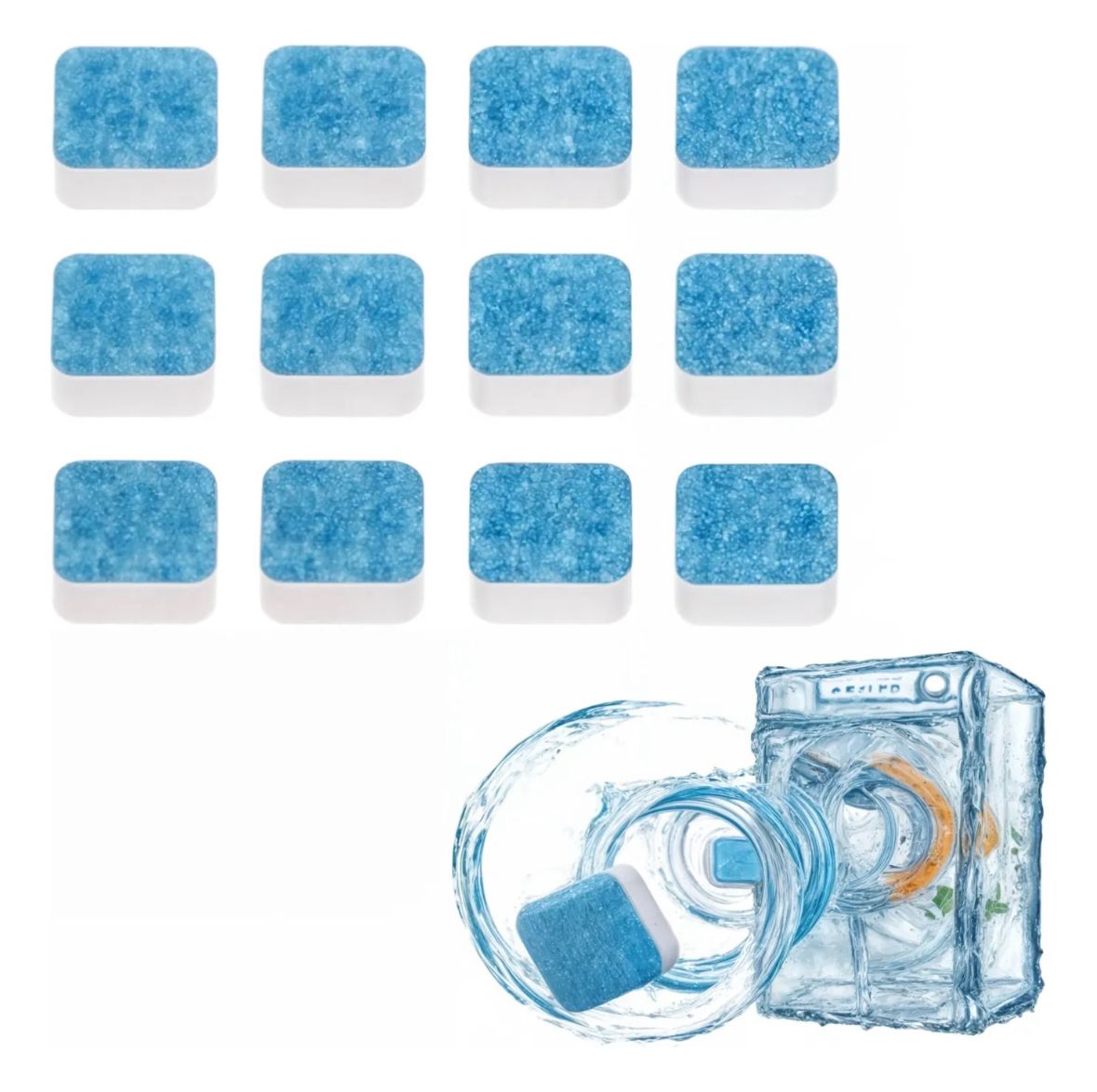 WashClean™  Pack 24 Pastillas - Mantén tu lavadora reluciente y libre de olores