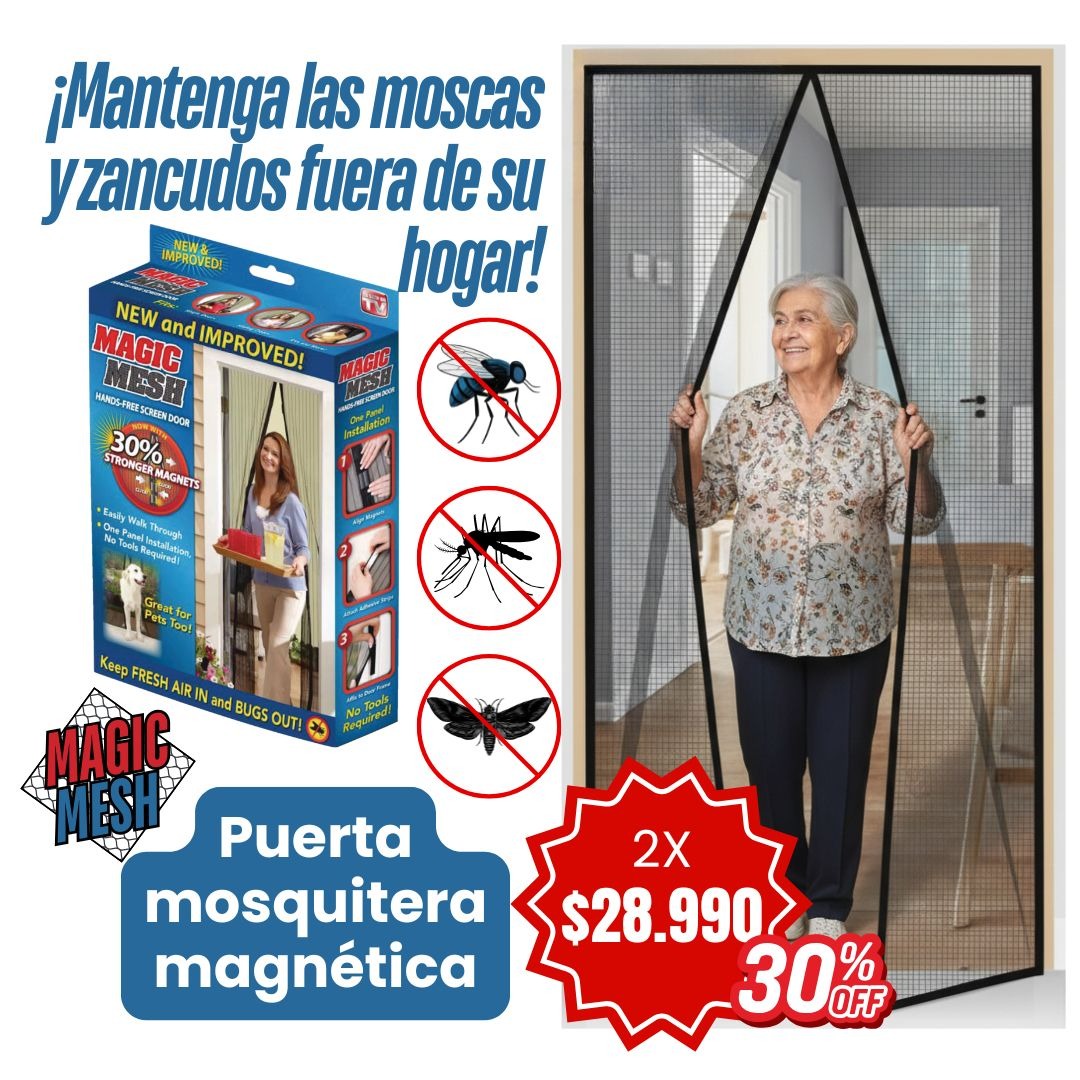 MagicMesh™ - Mantenga las moscas y zancudos fuera de su hogar