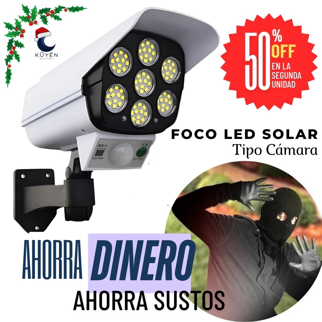Foco Led Solar Tipo Camara - Ahorra sustos, ahorra dinero
