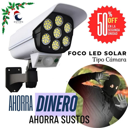 Foco Led Solar Tipo Camara - Ahorra sustos, ahorra dinero