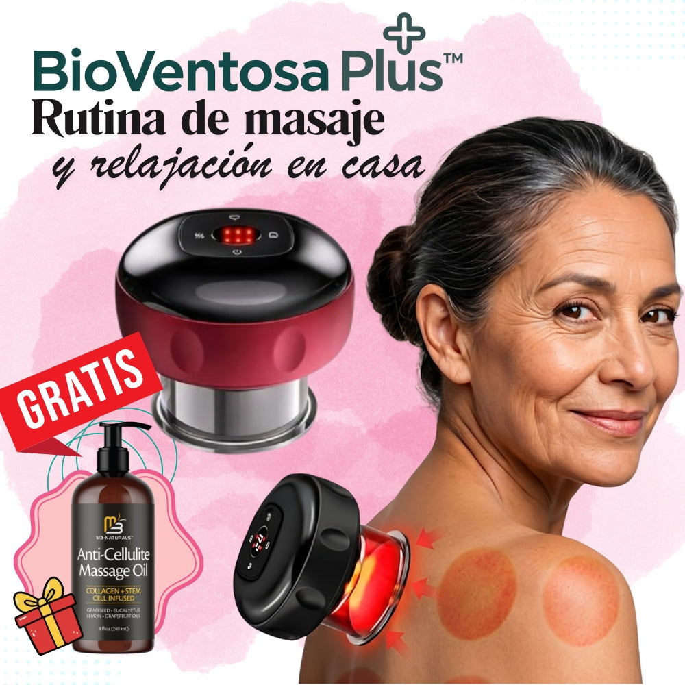 BioVentosa Plus™ - Rutina de masaje y relajación en casa