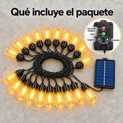 Lúmina™ - 20 metros de luz cálida sin enchufes