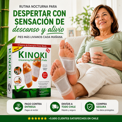 Parches Kinoki Detox™ - Sensación de alivio al final de un largo día